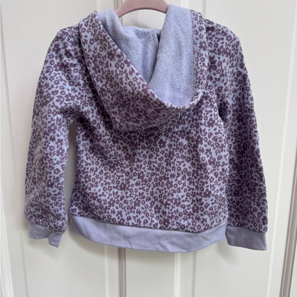 NWOT Okie Dokie 2T Girls Purple Floral Zip Up Hoodie Sweatshirt - Picture 4 of 5